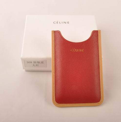 Celine Iphone Case - Celine 309 Red Original Leather